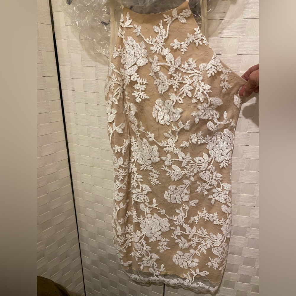 Formal dress. White beaded. Beautiful, worn once by my daughter.